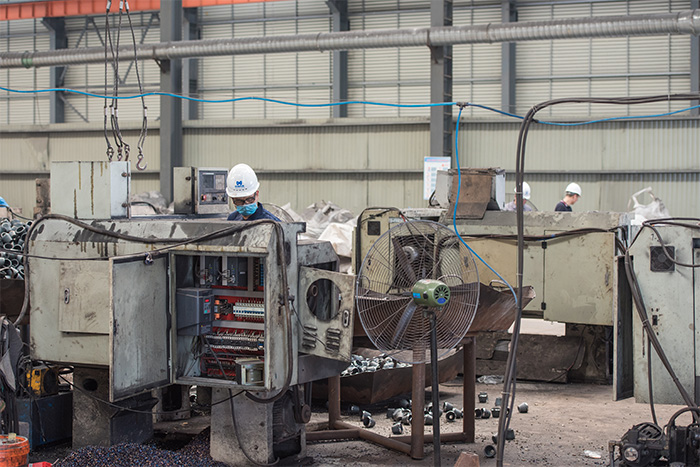 铁力网架配件-锥头加工车间