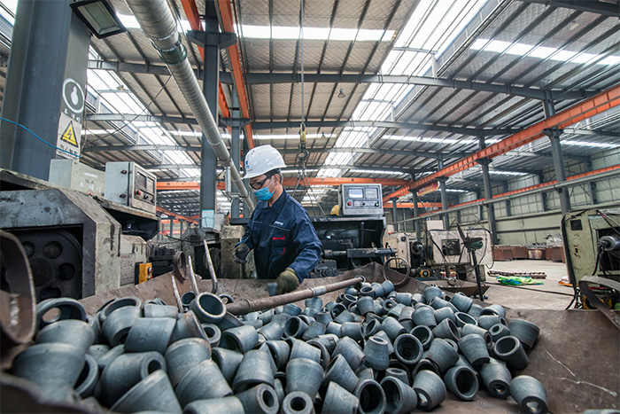 铁力网架配件-锥头加工车间